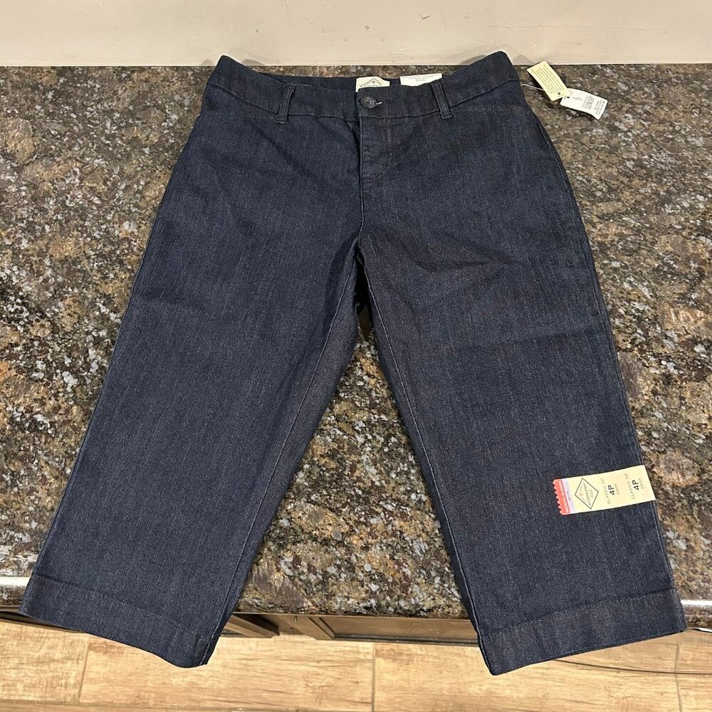 NWT St John’s Bay Crop Jeans Secretly Slender Classic Fit 4 Petite NEW